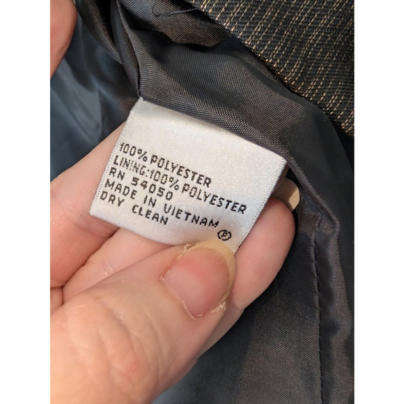 Le Suit Black Gold Striped Blazer Jacket Size 14, womens - Picture 4 of 6